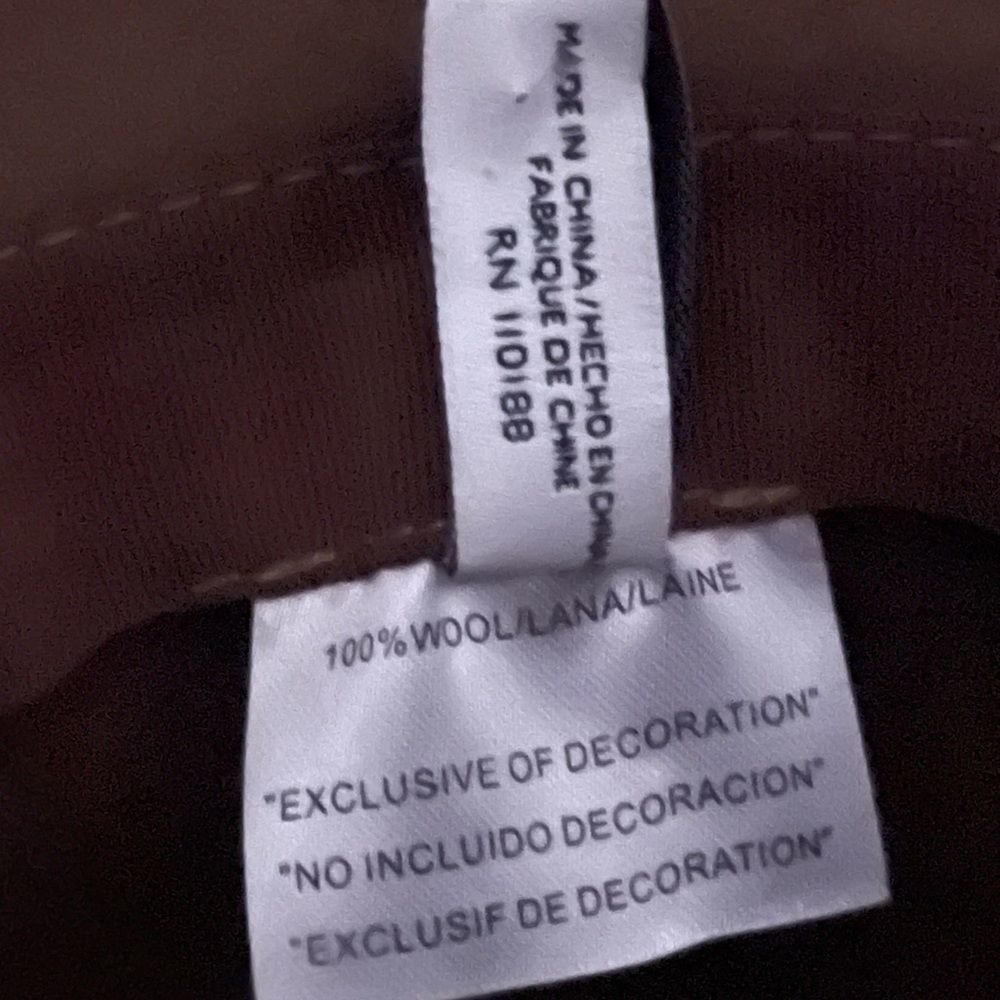 Nine West Wool Fedora Bucket Hat, NWT, Brown - Picture 8 of 8